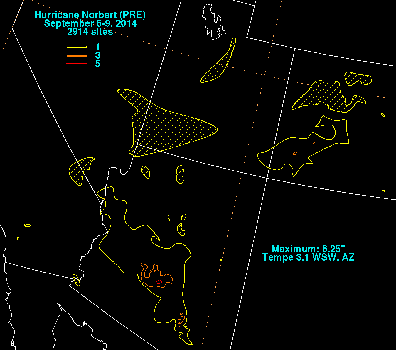 Hurricane Norbert (2014) Rainfall