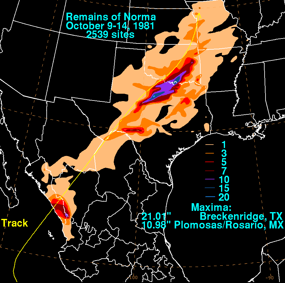 Hurricane Norma October 914, 1981