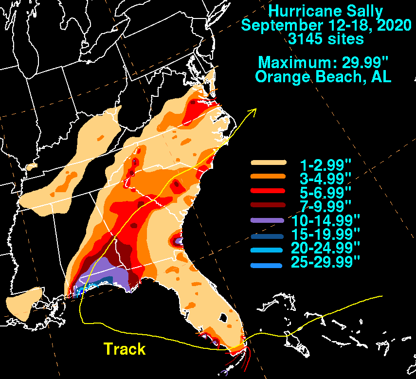 Hurricane Sally (2020) Rainfall