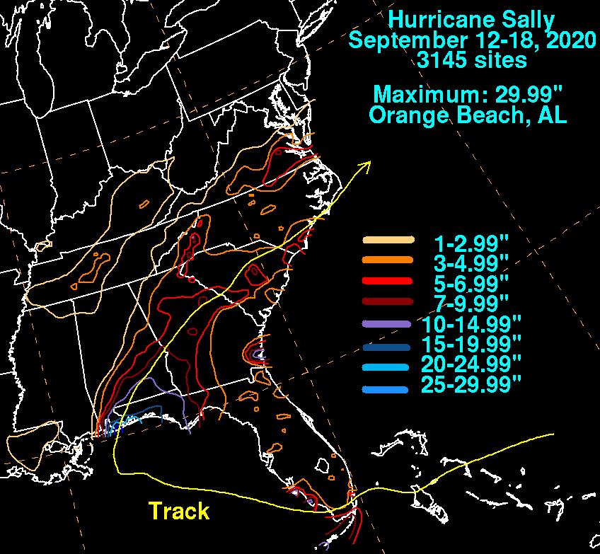 Hurricane Sally (2020) Rainfall