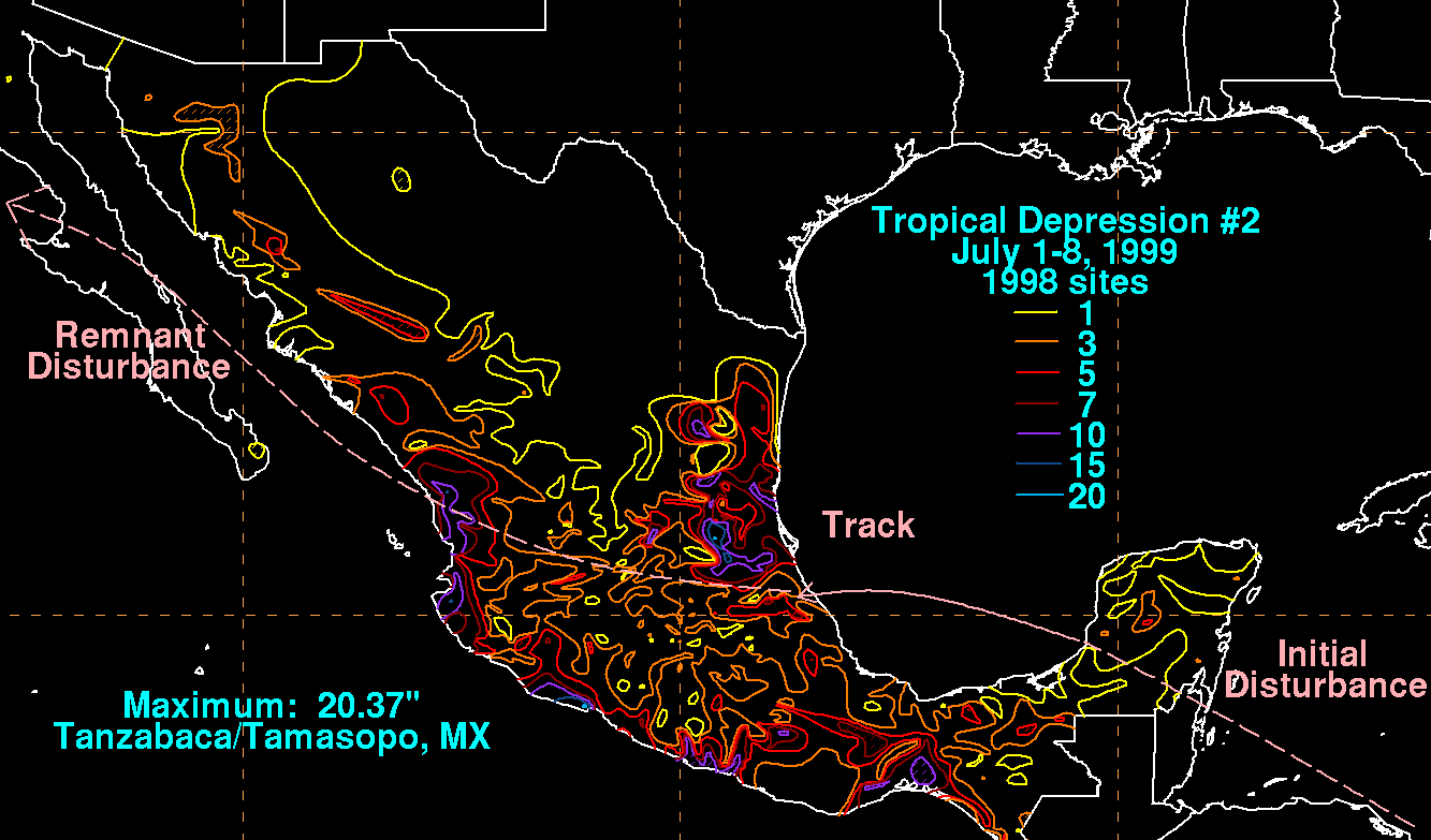 Tropical Depression #2a - July 1-8, 1999
