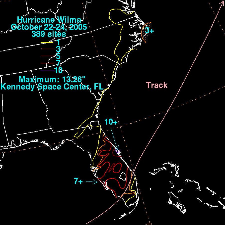 Hurricane Wilma (2005) Rainfall