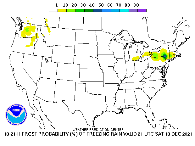 3-hour probability of freezing rain ending at 21Z December 18, 2021