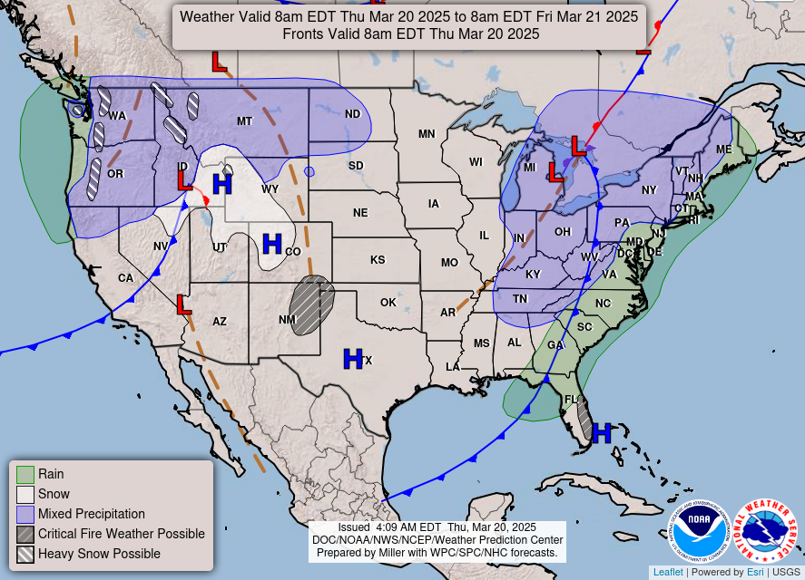 USA weather warnings #rainfall (Avertizari meteo în USA)