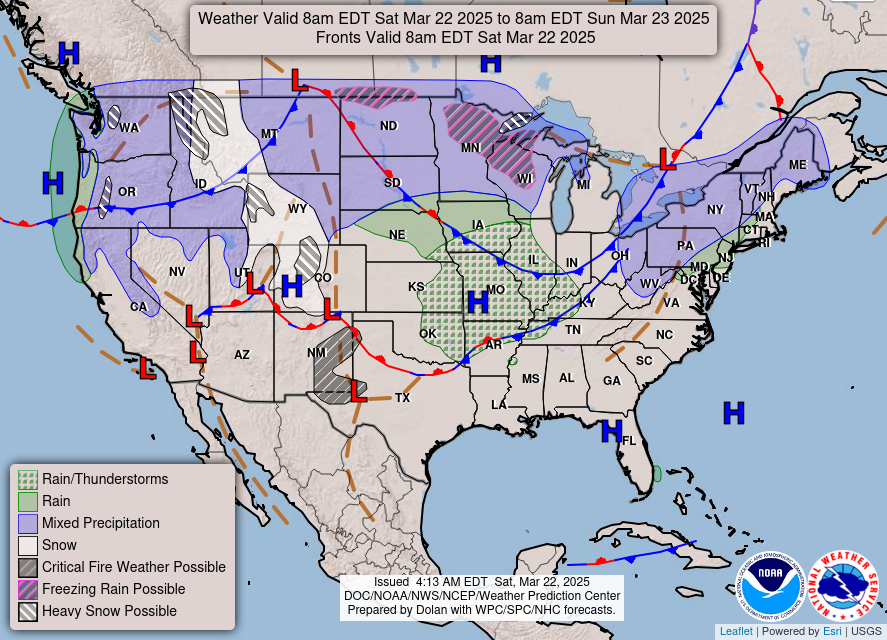 U.S. Fronts/Surface Map