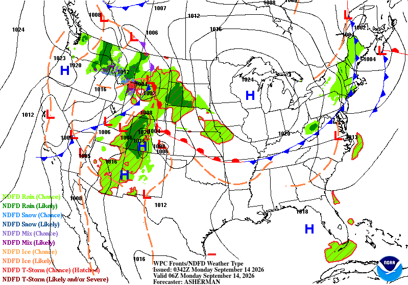 Forecast valid Monday 06Z