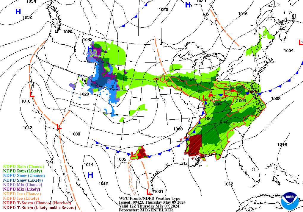 12 HR Forecast Surface Map