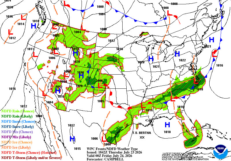 Forecast valid Friday 00Z
