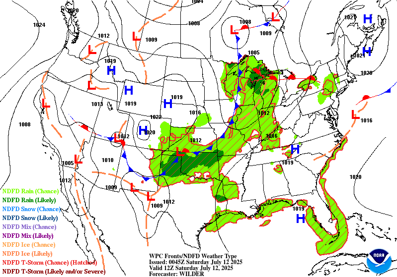 Forecast valid Saturday 12Z