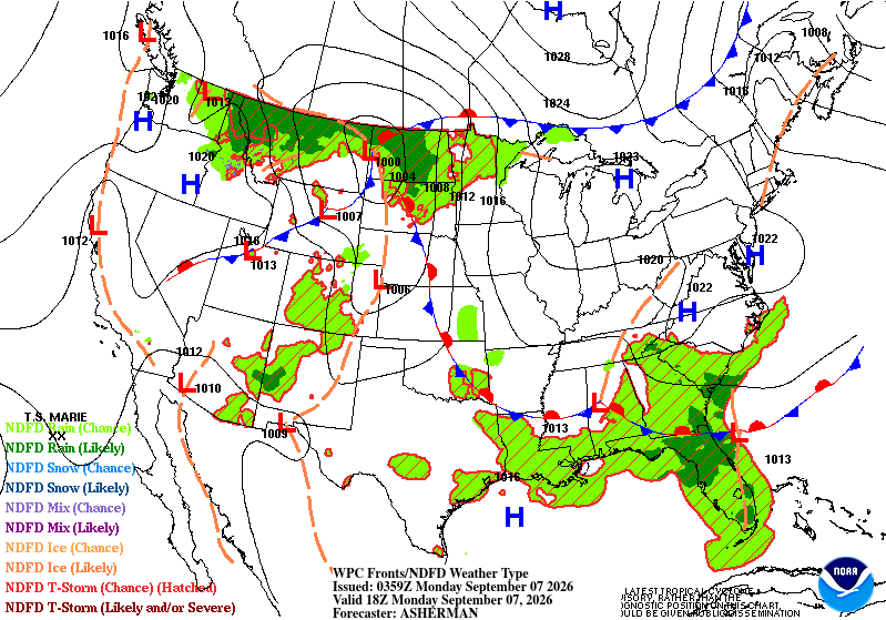 Forecast valid Monday 18Z
