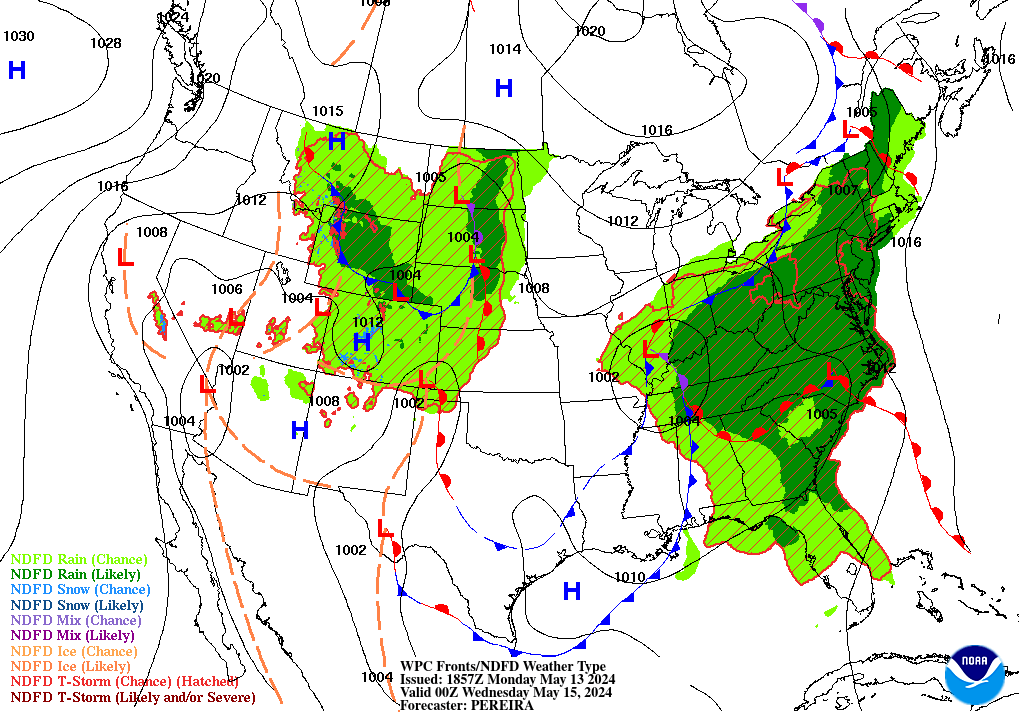 WPC's 36-Hour Surface Weather Forecast