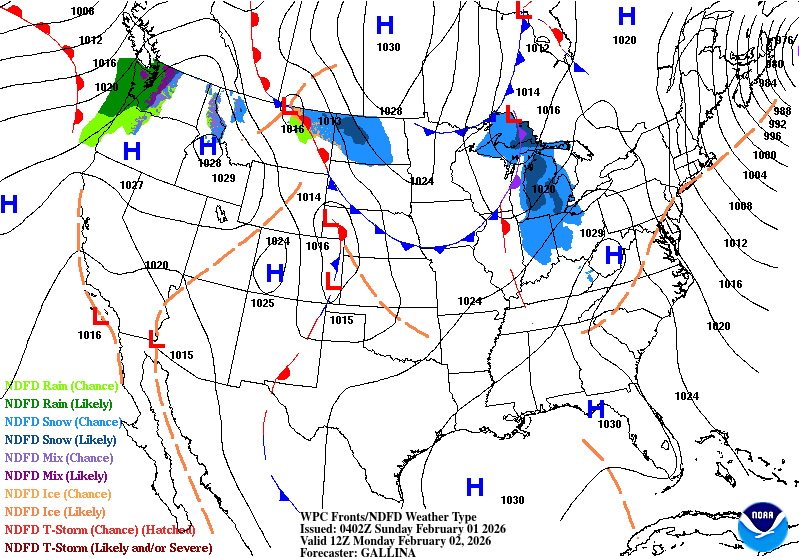 Forecast valid Monday 12Z