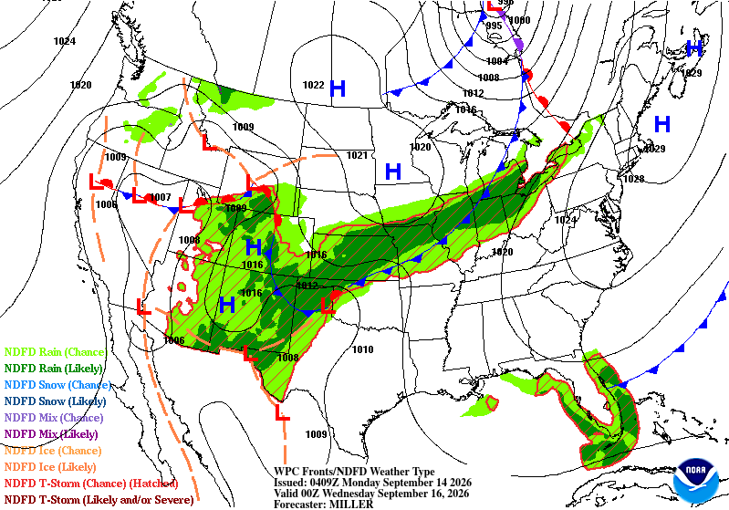Forecast valid Wednesday 00Z