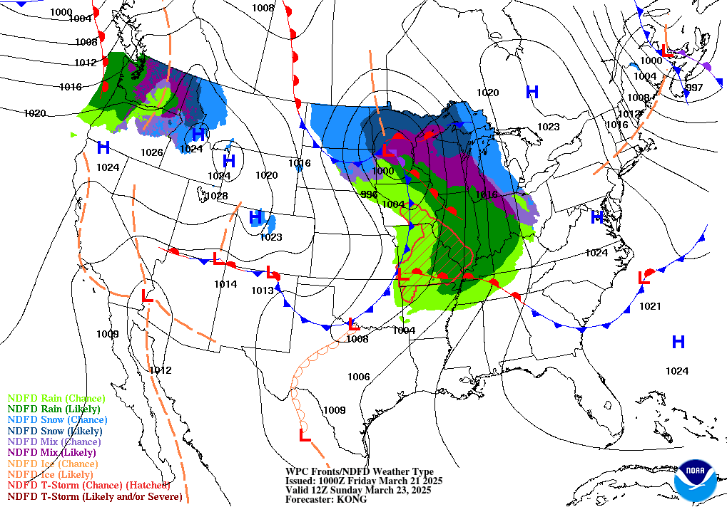 Forecast of Fronts/Pressure valid Tue 12Z