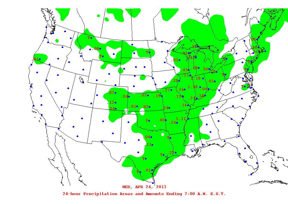 24 hr precipitation totals 24 hr precipitation totals