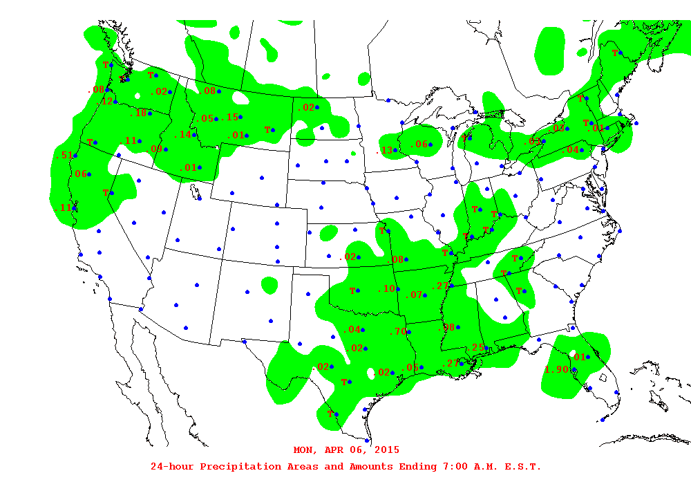 precipitation totals map