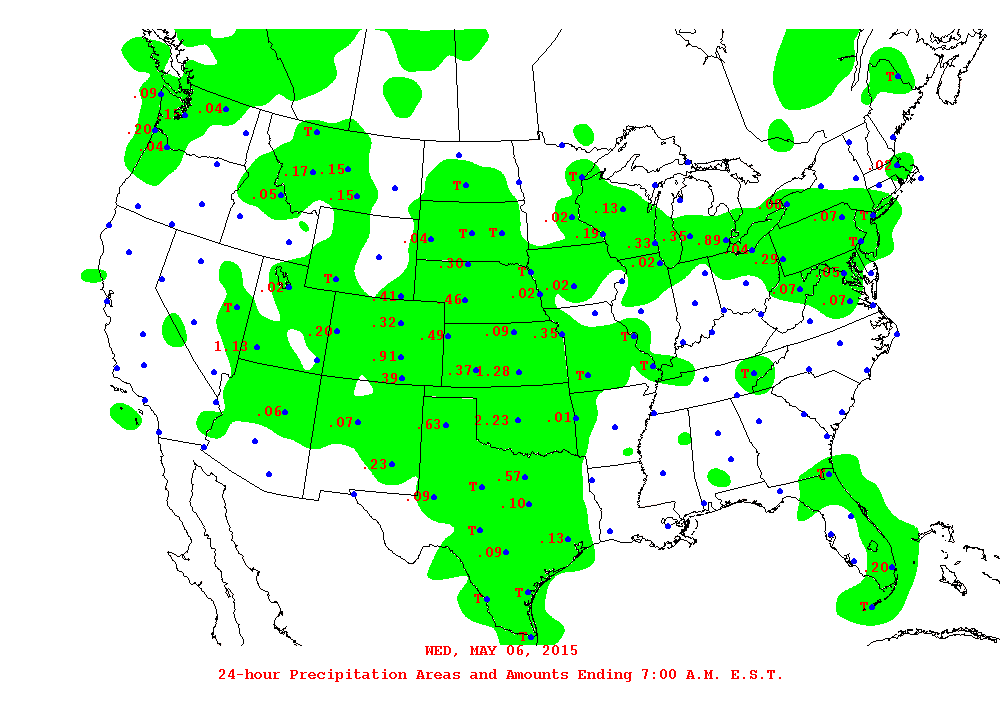 Daily 24-Hour Precipitation Total Map