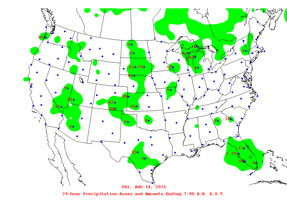 Daily 24-Hour Precipitation Total Map