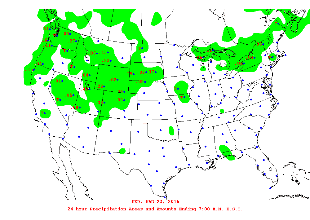 Daily 24-Hour Precipitation Total Map