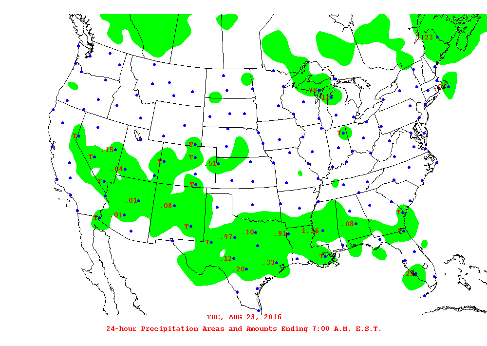 Daily 24-Hour Precipitation Total Map