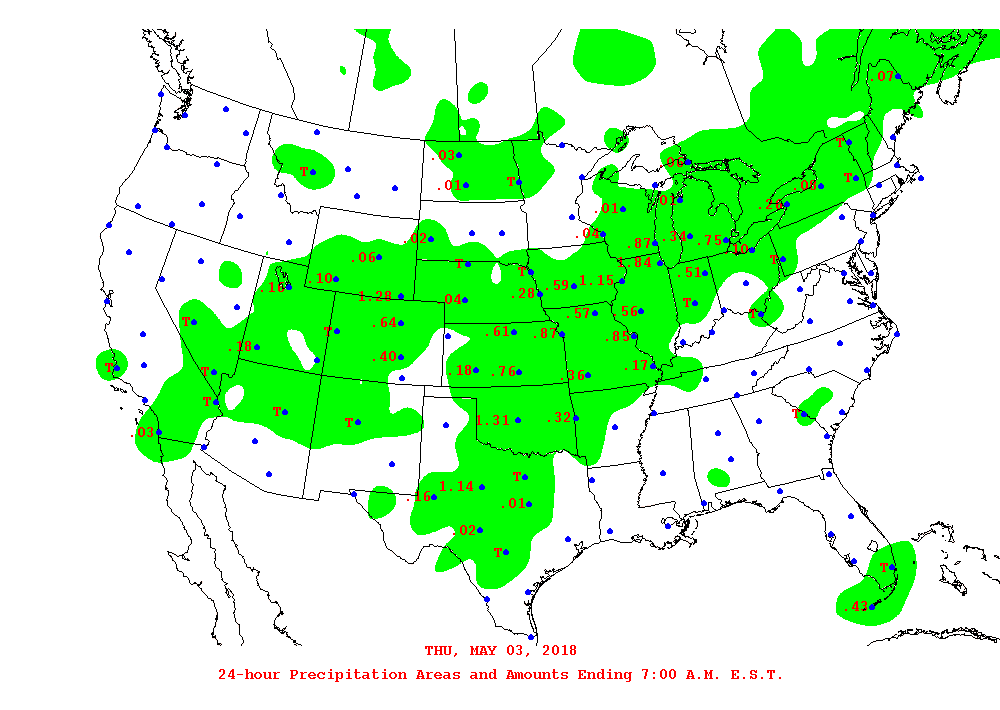 Daily 24-Hour Precipitation Total Map