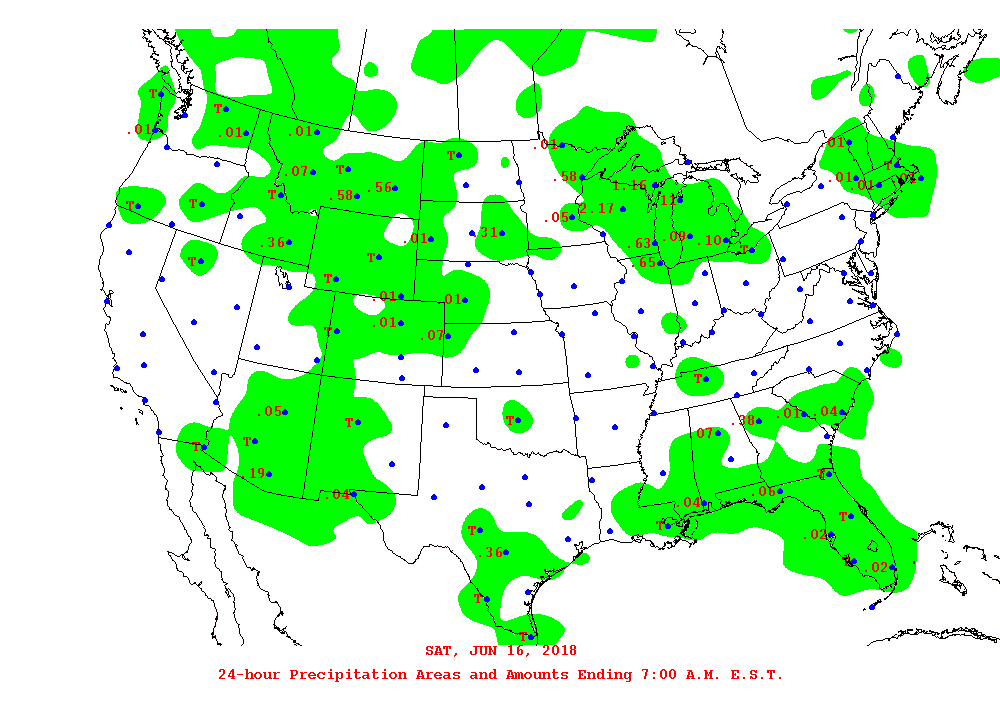 Daily 24-Hour Precipitation Total Map