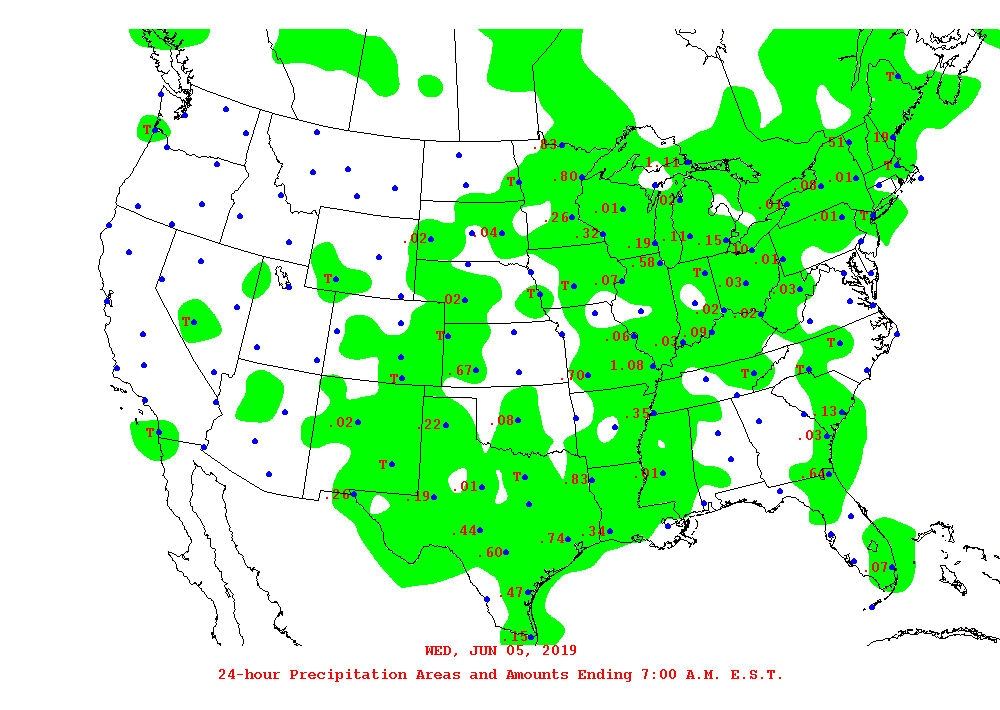 Daily 24-Hour Precipitation Total Map