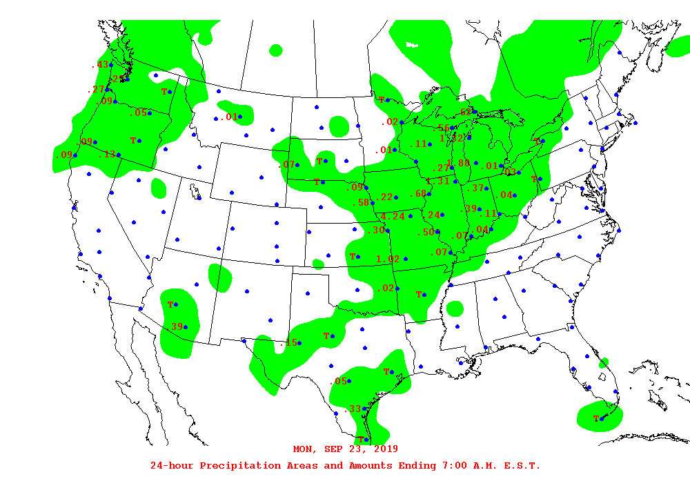 Daily 24-Hour Precipitation Total Map