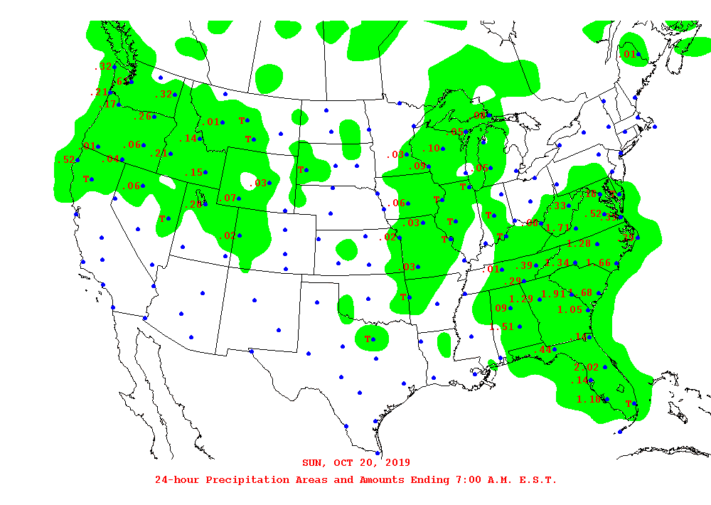 Daily 24-Hour Precipitation Total Map