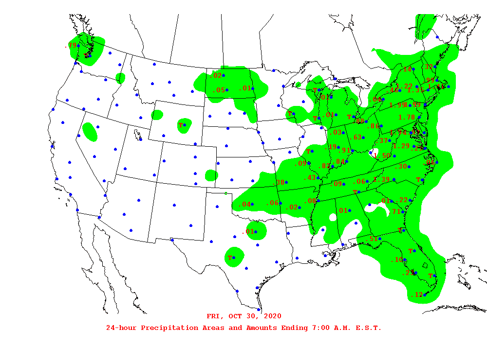 Daily 24-Hour Precipitation Total Map
