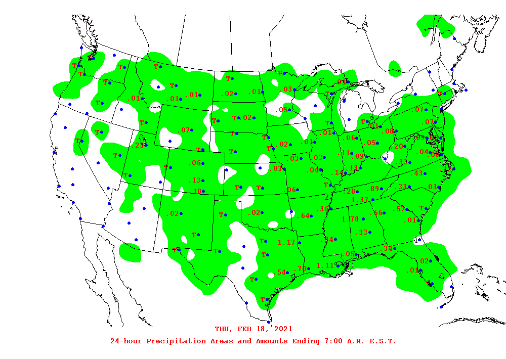 Daily 24-Hour Precipitation Total Map