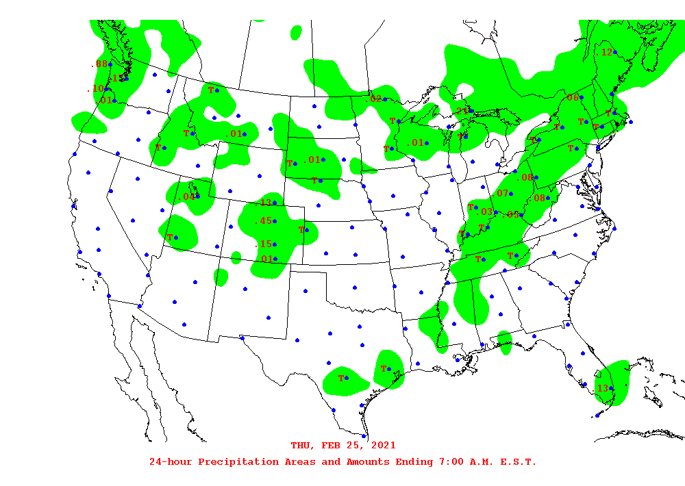 Daily 24-Hour Precipitation Total Map