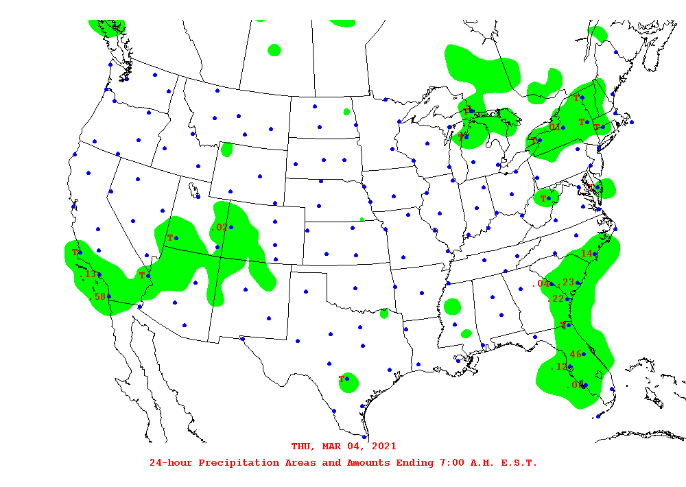 Daily 24-Hour Precipitation Total Map