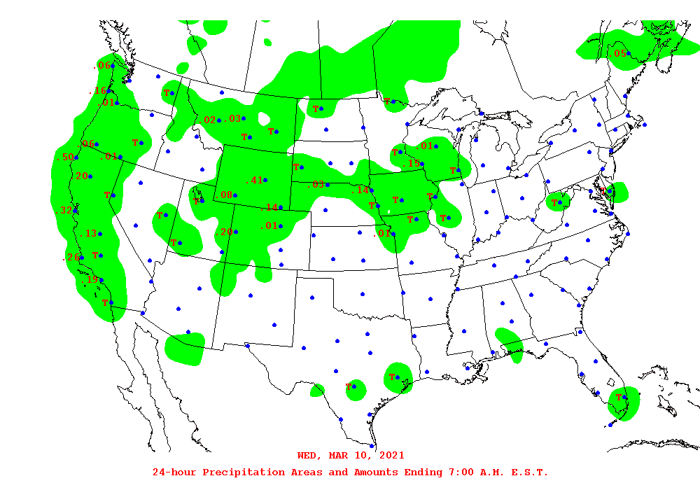 Daily 24-Hour Precipitation Total Map