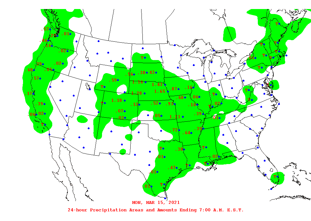 Daily 24-Hour Precipitation Total Map