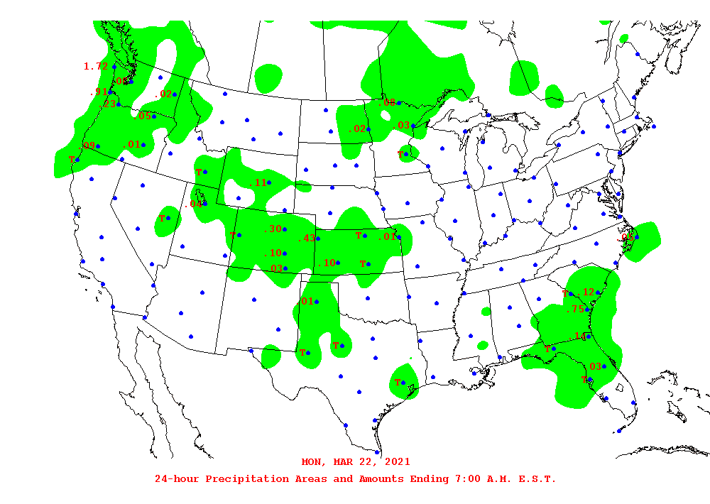 Daily 24-Hour Precipitation Total Map