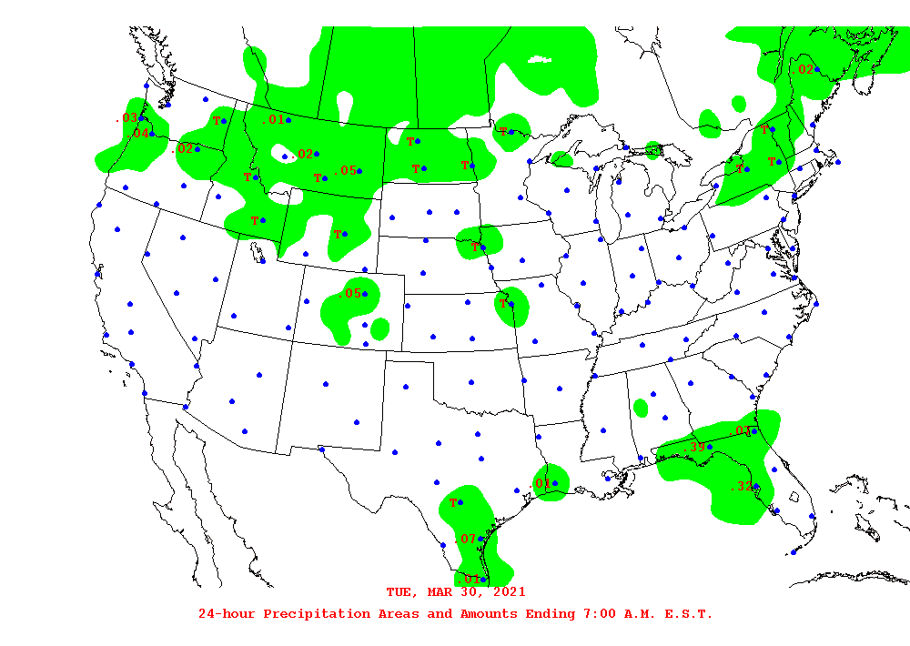 Daily 24-Hour Precipitation Total Map
