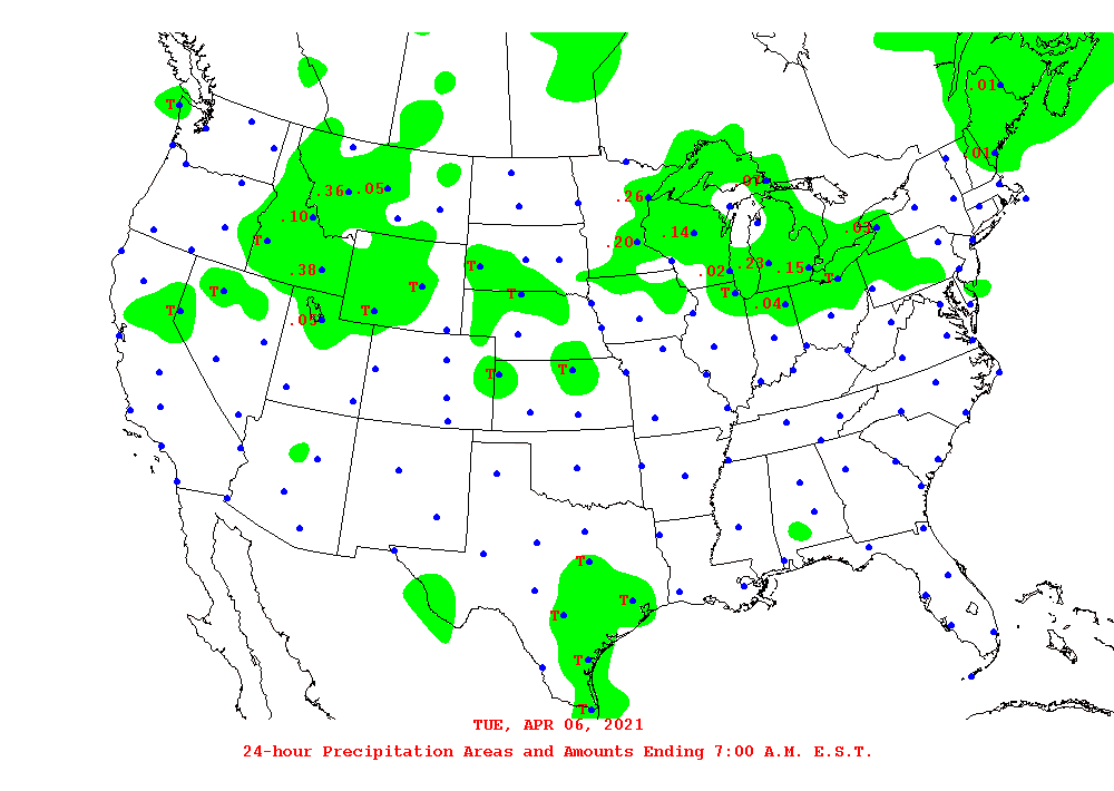 Daily 24-Hour Precipitation Total Map