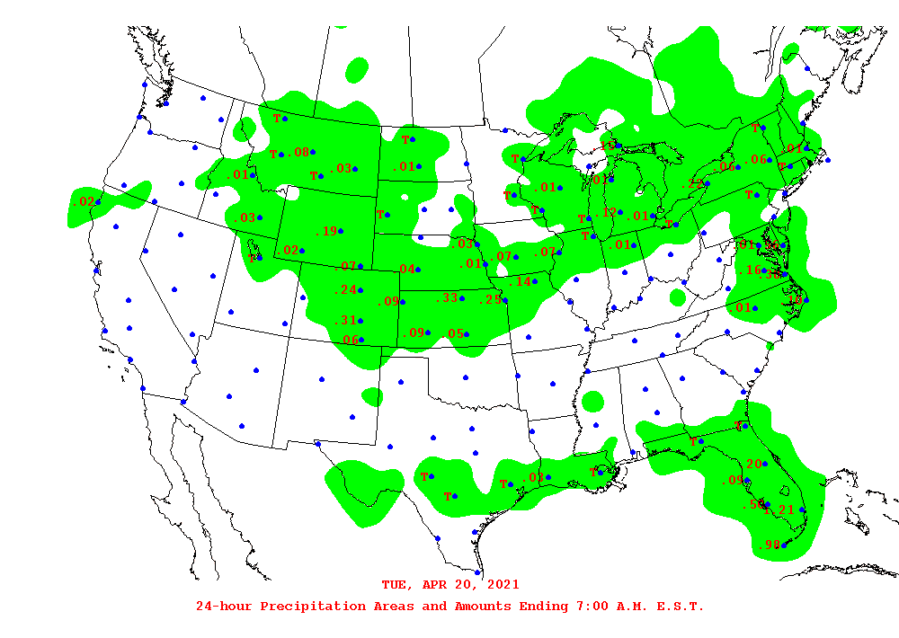 Daily 24-Hour Precipitation Total Map