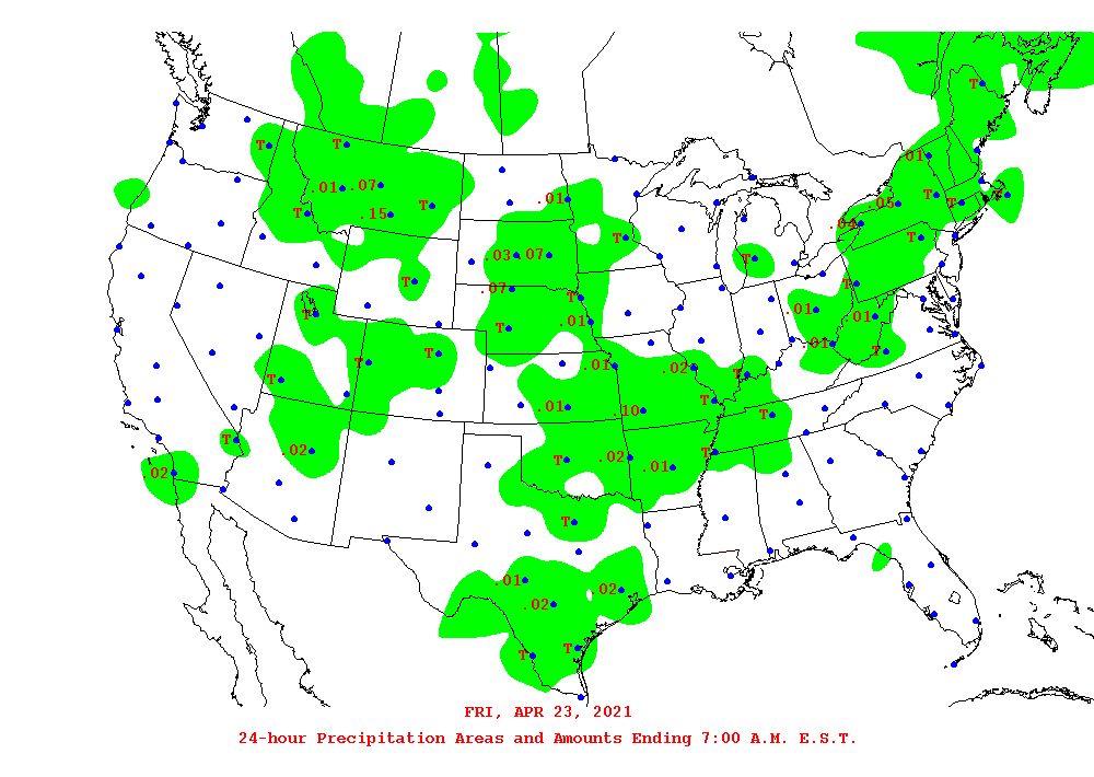 Daily 24-Hour Precipitation Total Map