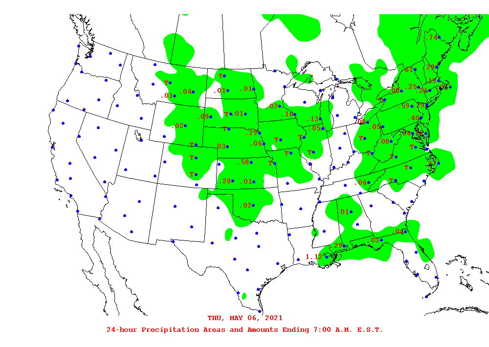 Daily 24-Hour Precipitation Total Map