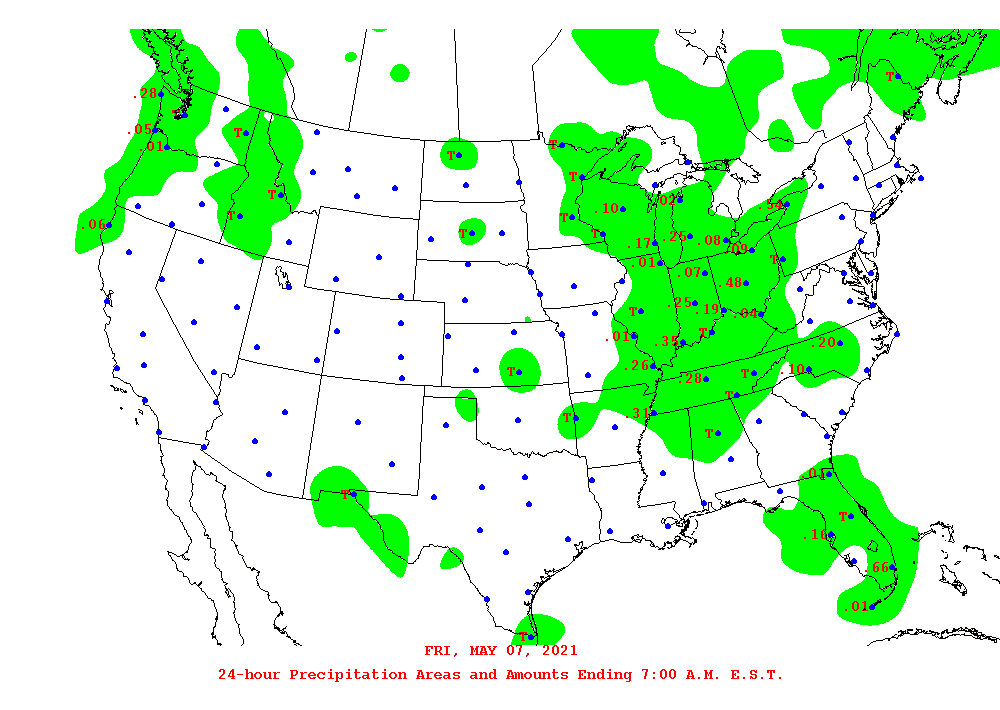 Daily 24-Hour Precipitation Total Map