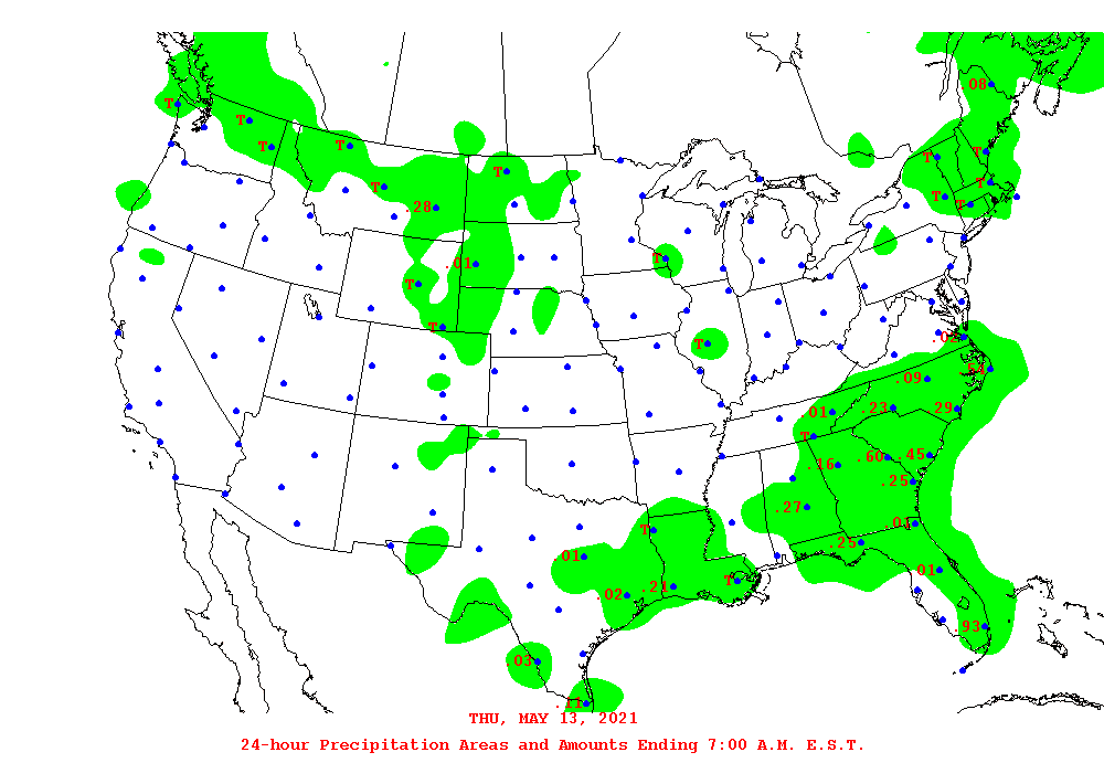 Daily 24-Hour Precipitation Total Map