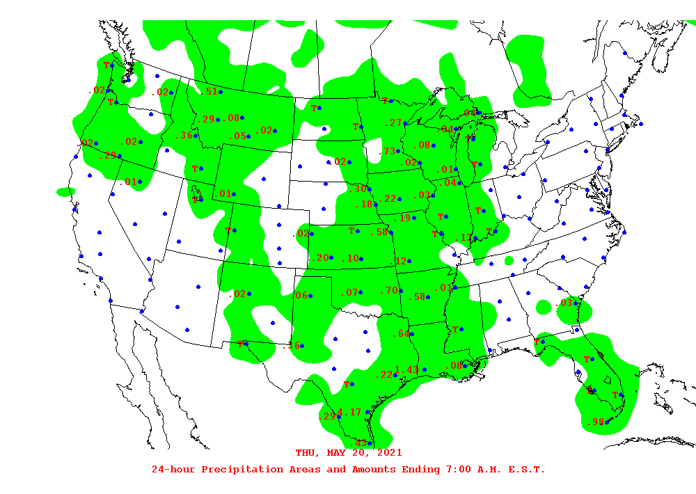 Daily 24-Hour Precipitation Total Map