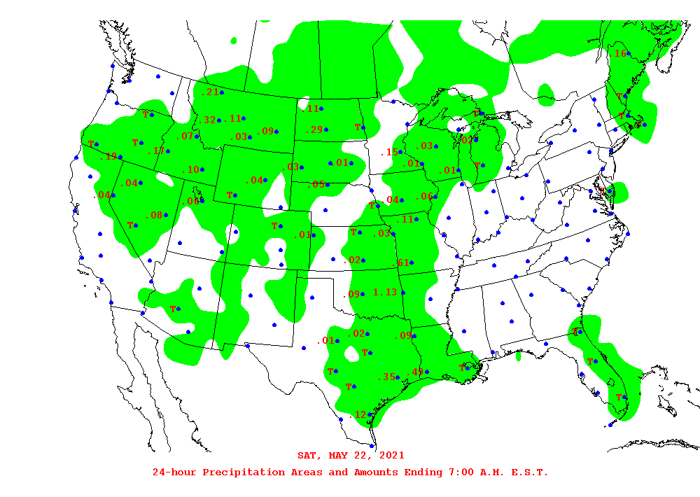 Daily 24-Hour Precipitation Total Map