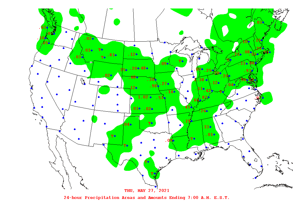 Daily 24-Hour Precipitation Total Map