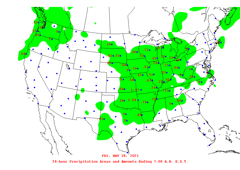 Daily 24-Hour Precipitation Total Map