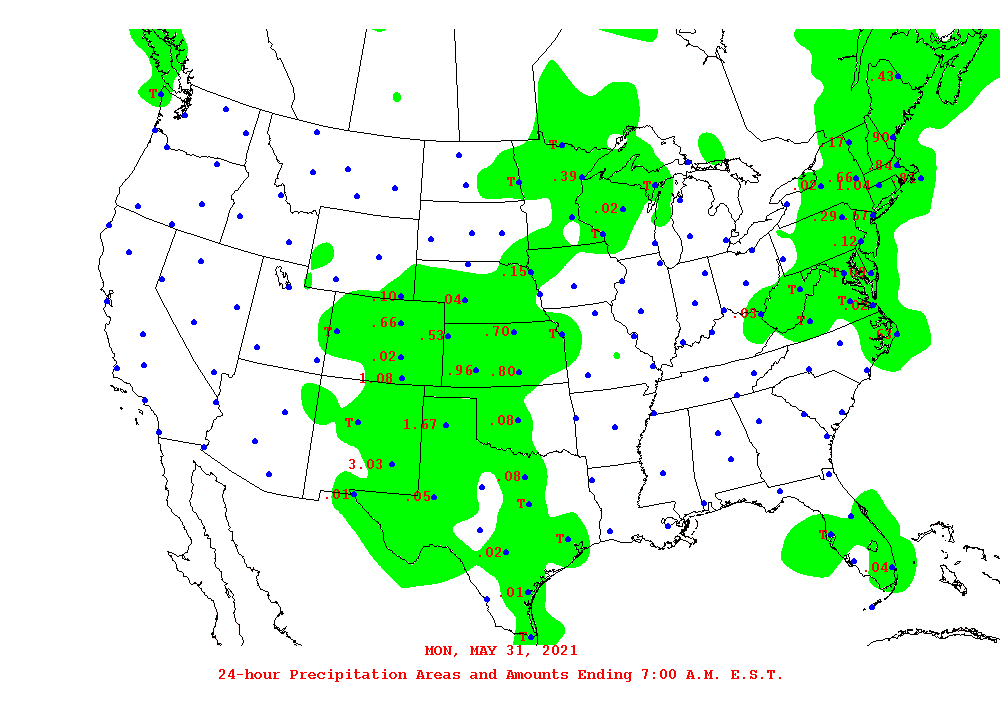 Daily 24-Hour Precipitation Total Map
