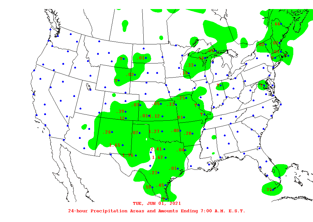 Daily 24-Hour Precipitation Total Map