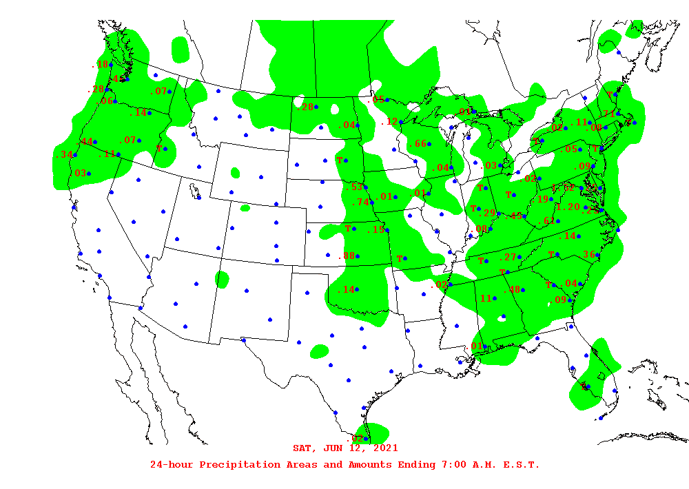 Daily 24-Hour Precipitation Total Map